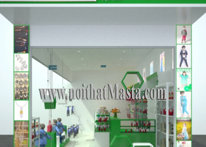 THIẾT KẾ NỘI THẤT CỬA HÀNG THỜI TRANG MẸ & BÉ - CHỊ MAI - LONG AN